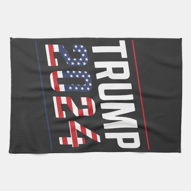 Paño De Cocina Trump 2024 Fan Design  (Horizontal)