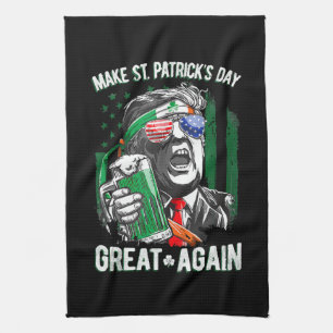 Paño De Cocina Trump vuelve a ser gracioso el día de San Patricio