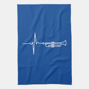 Paño De Cocina Trumpet Heartbeat Trumpet Player Regalo