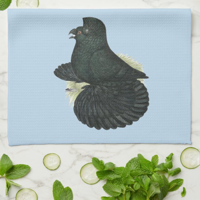 Paño De Cocina Trumpeter Pigeon Black (Doblado)
