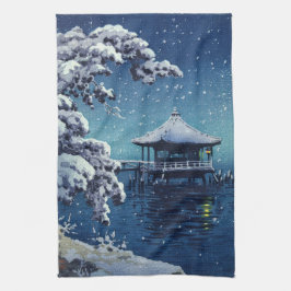 Paño De Cocina Tsuchiya Koitsu - Nieve sobre el Ukimido en Katada