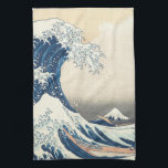 Paño De Cocina Tsunami<br><div class="desc">Tsunami de Hokusai toalla de cocina del siglo XIX</div>