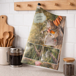 Paño De Cocina Tu foto personal de café antes de la jardinería