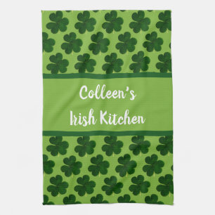 Paño De Cocina Tu nombre cocina irlandesa día de San Patricio