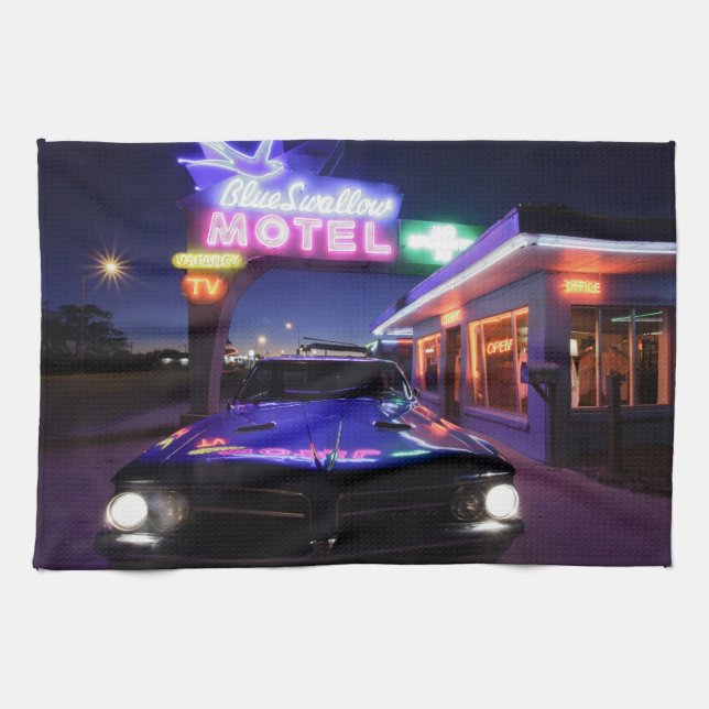 Paño De Cocina Tucumcari, New México, Estados Unidos. Ruta 66 (Horizontal)