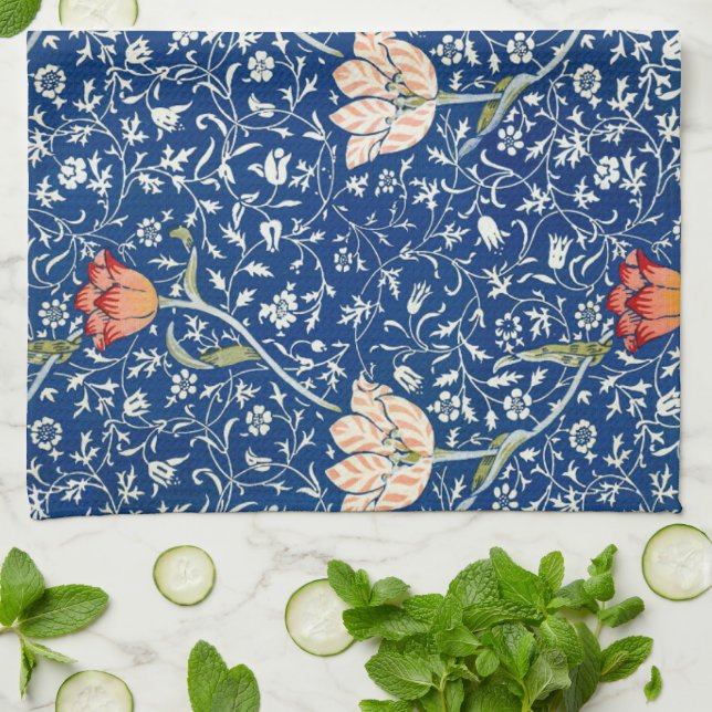 Paño De Cocina Tulipán, William Morris (Doblado)