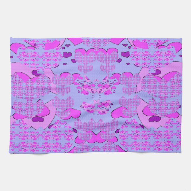 Paño De Cocina Tulipanes de Corazones (Horizontal)