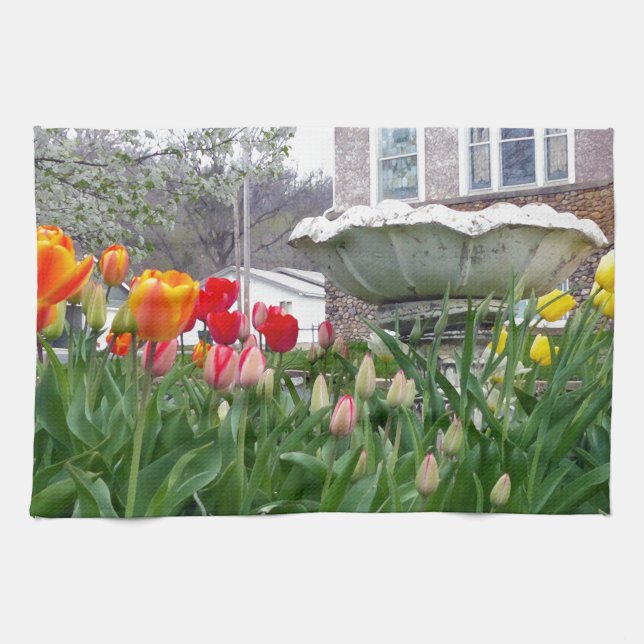 Paño De Cocina Tulipanes de primavera (Horizontal)