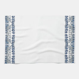 Paño De Cocina Tulipanes en azul delft