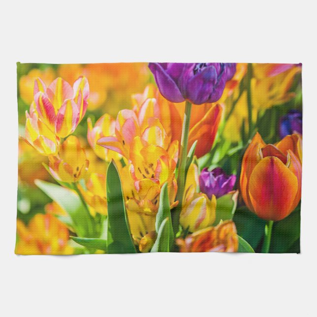 Paño De Cocina Tulipanes Encantadores 01 (Horizontal)