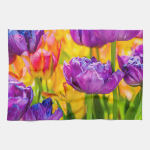 Paño De Cocina Tulipanes Encantadores Rosa Profundo