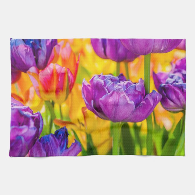 Paño De Cocina Tulipanes Encantadores Rosa Profundo (Horizontal)