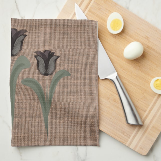Paño De Cocina Tulipanes personalizados (Doblado Cuarto)