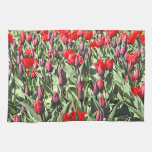 Paño De Cocina Tulipanes rojos