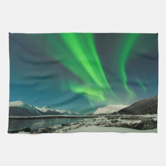 Paño De Cocina Turnagain Arm Aurora (Horizontal)