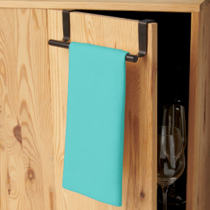Paño De Cocina Turquesa Medio Color Sólido