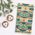 Paño De Cocina Turquesa tribal del suroeste<br><div class="desc">Toalla de cocina turquesa tribal del suroeste</div>
