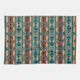 Paño De Cocina Turquesa tribal del suroeste