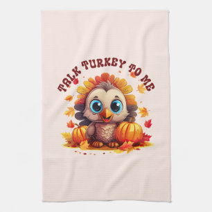 Paño De Cocina Turquía y oliage otoñal