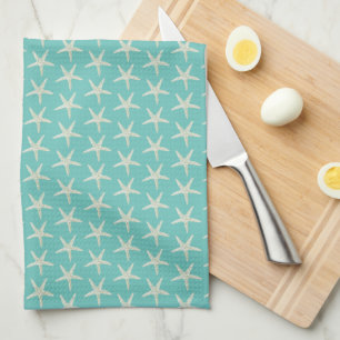Paño De Cocina Turquoise Watercolor Starfish