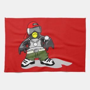 Paño De Cocina tux-30043 GANGSTER ACTITUDE FUNNY tux pingüin da