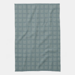 Paño De Cocina Tweedy Wool Aqua y Green Pattern