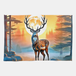 Paño De Cocina Twilight de ciervo dorado