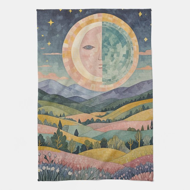 Paño De Cocina Twilight Hillside (Vertical)