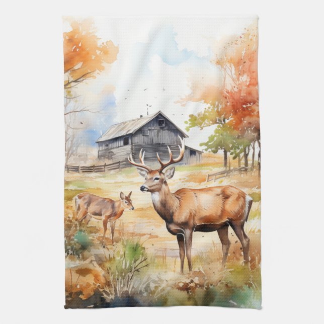 Paño De Cocina Two Deer (Vertical)
