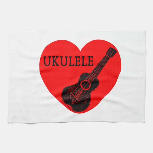 Paño De Cocina Ukulele Love (Horizontal)