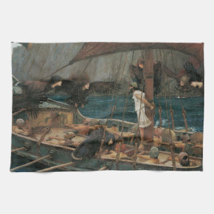Paño De Cocina Ulises y las sirenas de John William Waterhouse