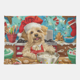Paño De Cocina Último día festivo Dandie Dinmont Terrier: Navidad