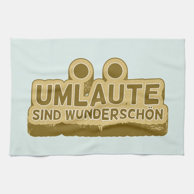 Paño De Cocina Umlaute sind wunderschön Geman Language UMLAUT (Horizontal)
