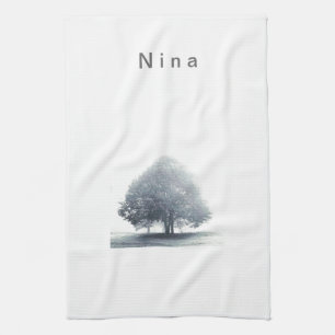 Paño De Cocina Un árbol en la niebla