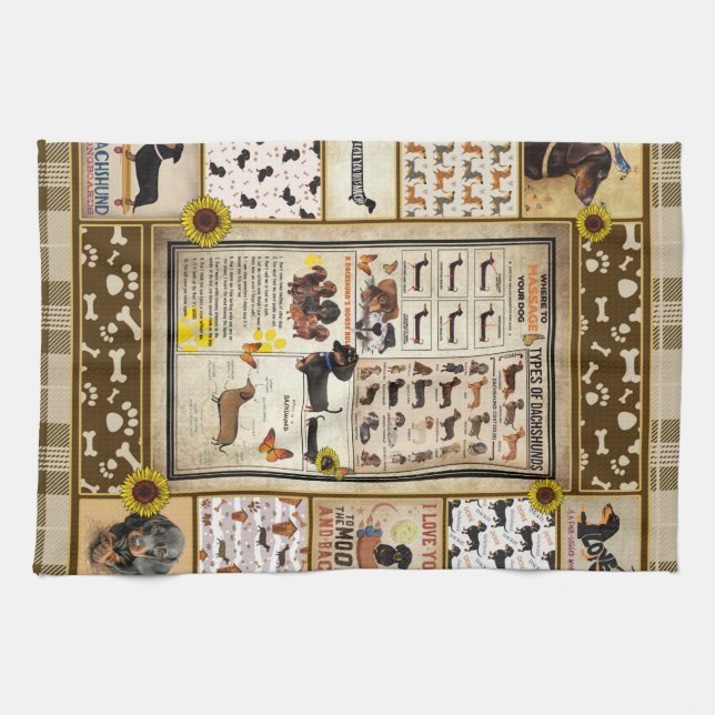 Paño De Cocina Un bello regalo para el conocimiento de Dachshund (Horizontal)