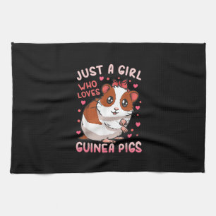 Paño De Cocina Un cerdo guineano solo es un Chica que ama a los c