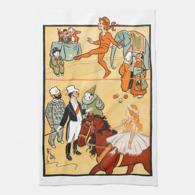 Paño De Cocina Un circo del anillo: El director de pista de circo (Vertical)