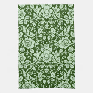 Paño De Cocina Un damasco floral antiguo