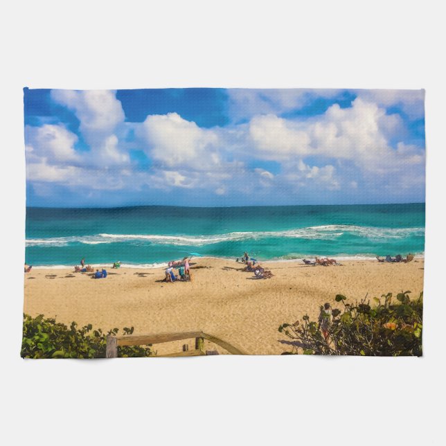 Paño De Cocina Un día en la playa (Horizontal)