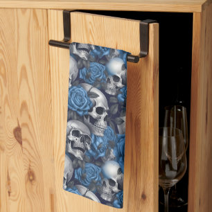 Paño De Cocina Un diseño de la serie A Skull and Roses 12