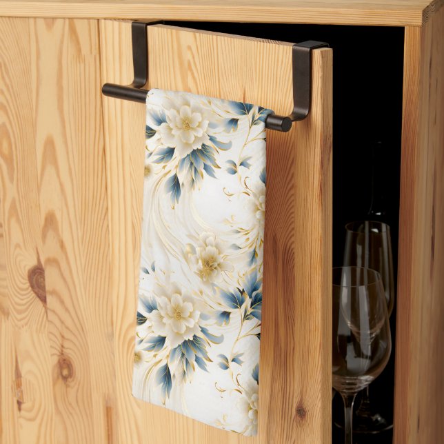 Paño De Cocina Un diseño de serie floral Boda 1 (Pliegue de tercios)