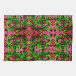Paño De Cocina Un estudio en rosa y verde