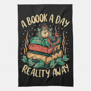 Paño De Cocina Un libro al día mantiene la realidad alejada