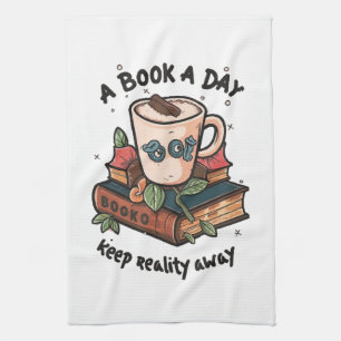 Paño De Cocina Un libro al día mantiene la realidad alejada