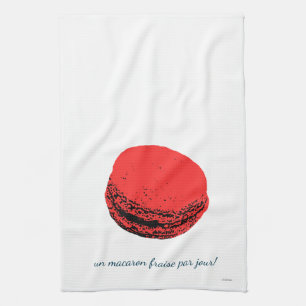 Paño De Cocina un macaron fraise par jour!