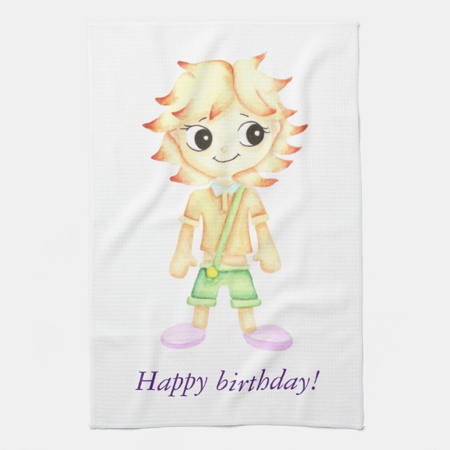 Paño De Cocina Un niño pequeño y gracioso (Vertical)