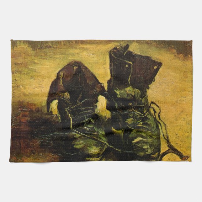 Paño De Cocina Un par de zapatos por Vincent van Gogh (Horizontal)