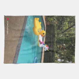 Paño De Cocina Un Pato De Unicornio En La Cocina De La Piscina