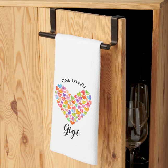 Paño De Cocina Un querido corazón de Gigi (Pliegue de tercios)