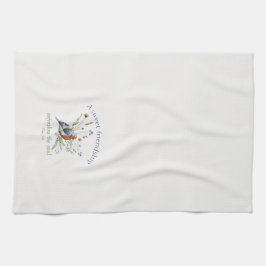 Paño De Cocina "Una amistad dulce" Biblia contra ave acuarela